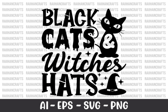 Download Black Cats &amp; Witches Hats SVG - Witches hats Collection
