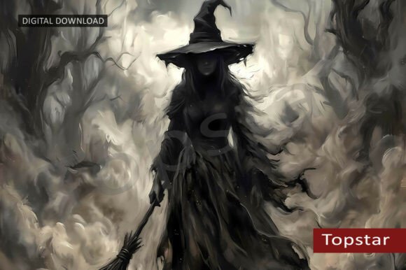 Download Dark Gothic Witch Spooky Halloween Art - Spooky halloween art Collection