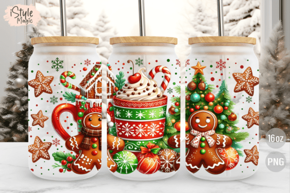 Download Gingerbread Christmas 16 Oz Glass Wrap - Premium Resources