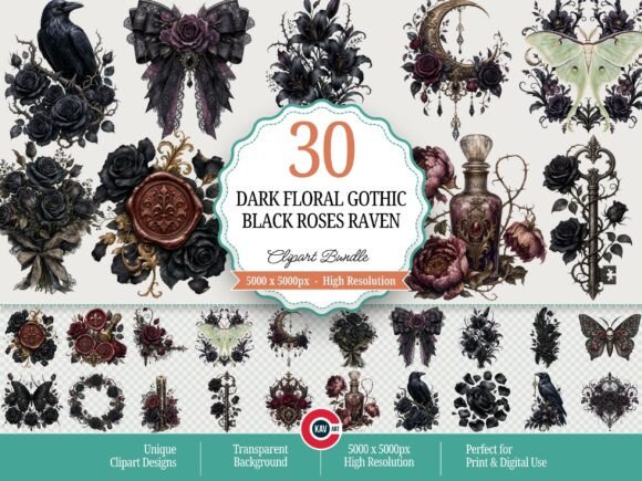 Download Dark Floral Gothic Clipart - Gothic clipart Collection