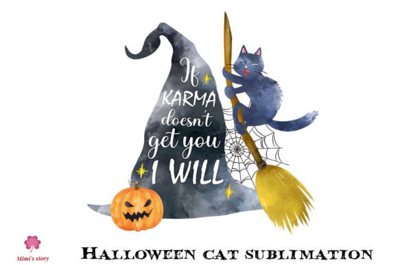 Download Black Cats Witches Hats Sublimation - Witches hats Collection