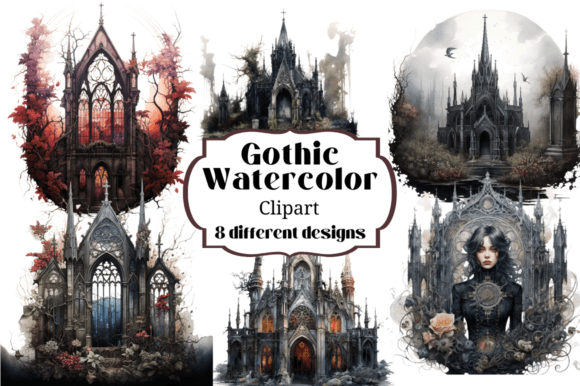 Download Watercolor Gothic Clipart Transparent - Gothic clipart Collection